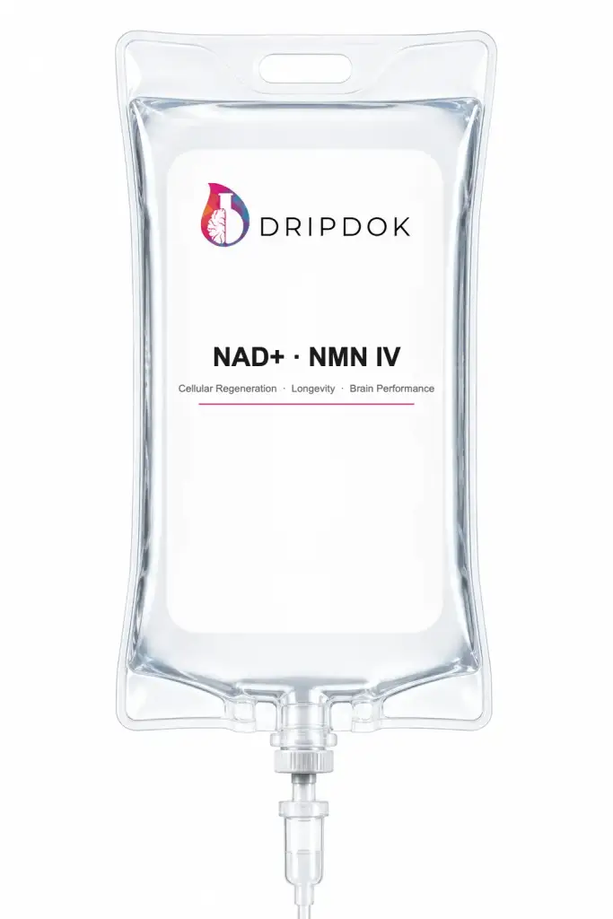 NAD+ NMN IV drip bag Bali — DRIPDOK longevity and brain performance cellular regeneration IV therapy