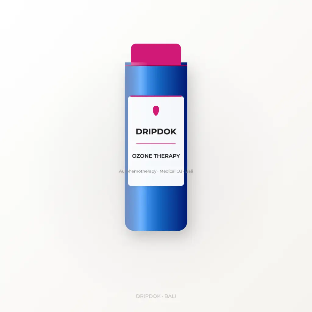 DRIPDOK Ozone Therapy medical vial - autohemotherapy O3 treatment Bali
